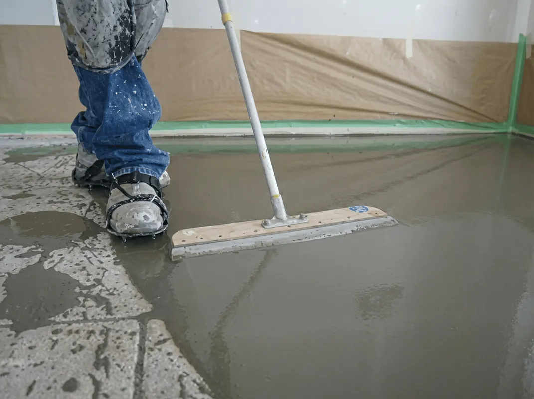 Uneven floor being professionally repaired in Jersey City, NJ